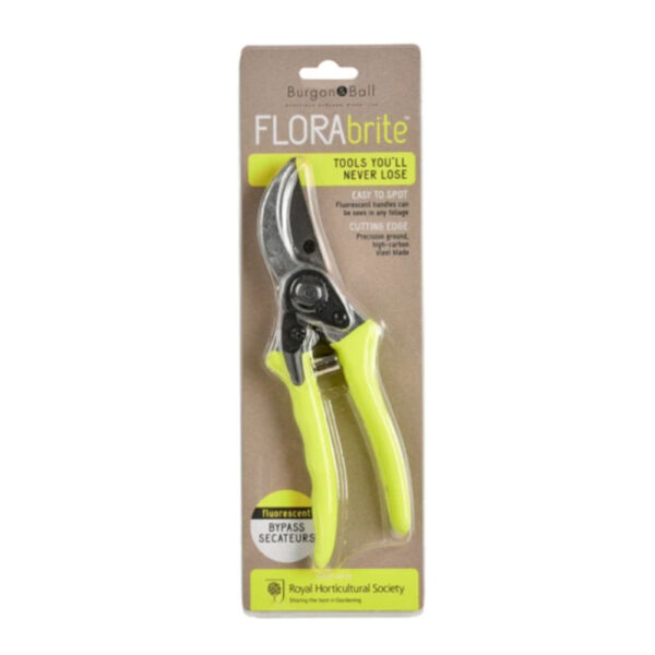 Florabrite Bypass Secateurs Yellow - Image 2