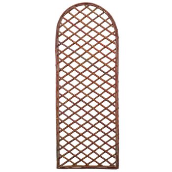 Framed Willow Trellis Panel Curved Top