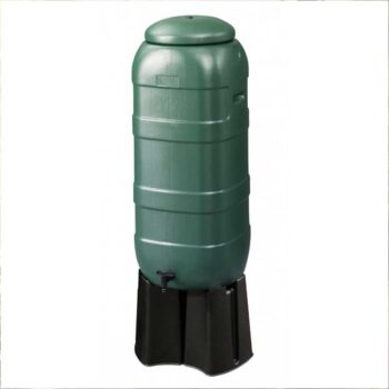 Water Butt Kit Space Saver 100L c/w Diverter/Lid/Stand/Tap