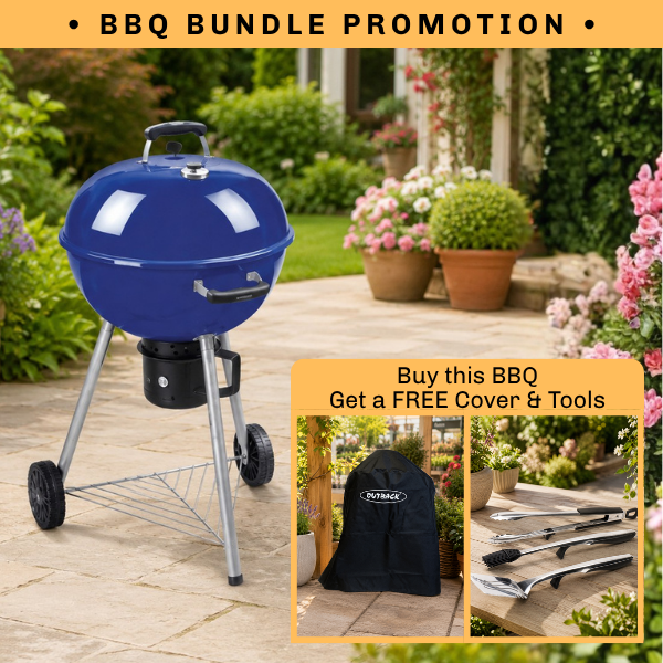 Outback Comet Charcoal Kettle – Blue Outback Comet Charcoal Kettle - Blue - Image 1