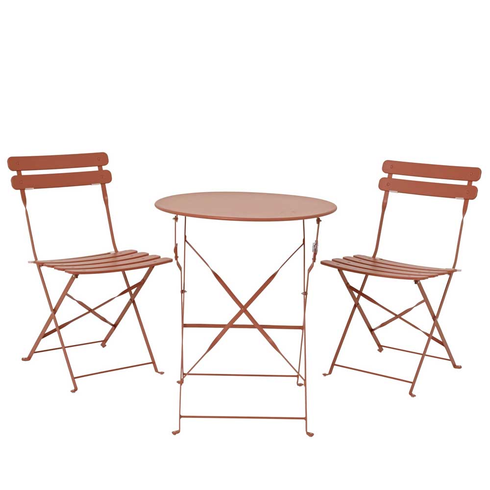 8720725578869 Isla Bistro Set - Terracotta - Image 1