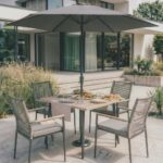 Merano 4 Seat Set - Parasol & Base - Image 2