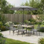 Merano 6 Seat Set - Parasol & Base - Image 4