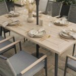 Merano 6 Seat Set - Parasol & Base - Image 3